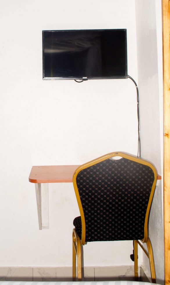 Table chair and tv